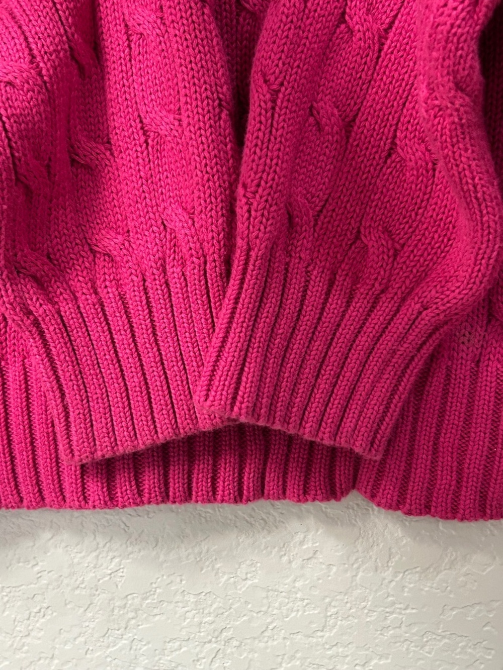 Ralph Lauren Sport Vintage Cable Knit Pink Turtleneck Women's XL - Picture 8 of 16